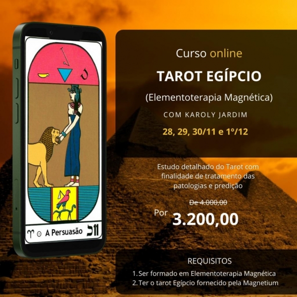 Curso on-line  de TAROT EGÍPCIO 